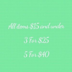 Check out my closet for some deals!